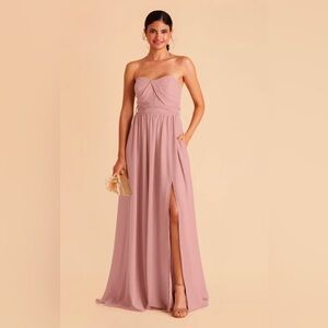Birdy Grey Grace Convertible Dress With Slit - Chiffon English Rose, size XS